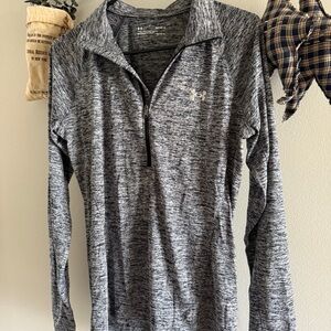 Under Armour Black and White Quarter-Zip Pullover